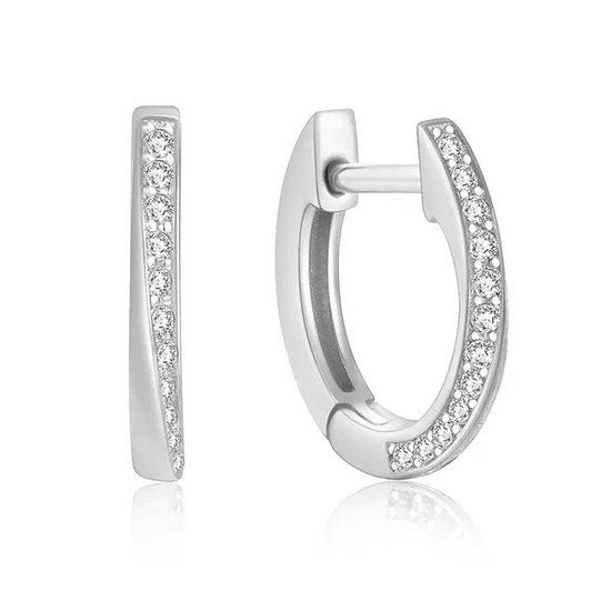 Elenza AMS Elenza Zilveren Oorbellen met Zirkonia - Klassieke Dames Sieraden
