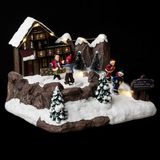 JJA Crèche Piste de glace avec éclairage LED