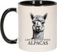 Bellatio Decorations Mok Alpaca Zwart Keramiek 300 ml
