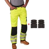Portwest Pantalon haute visibilité avec poches genouillères + genouillères gratuites 58