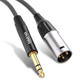 Tisino 6,35 mm TRS naar XLR Male Gebalanceerde Audiokabel 1m