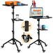 Trépied de projecteur avec roues pivotantes à 360 degrés - 71 à 137 cm - Support de téléphone