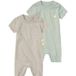 LUPILU Pyjama bébé, 2 pièces, en pur coton biologique. (Menthe/beige, 62)