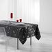 douceur d'Intérieur Rechthoekig tafelkleed, 150 x 240 cm bedrukt zilver sterrenbeeld, polyester, antraciet