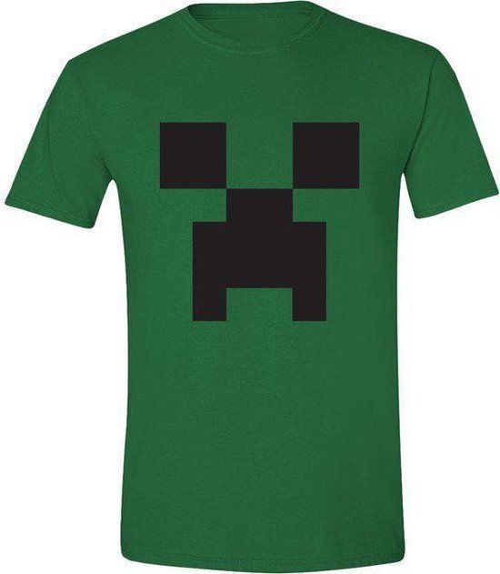 Sony Minecraft Creeper Face T-Shirt - Green - Men's Size S