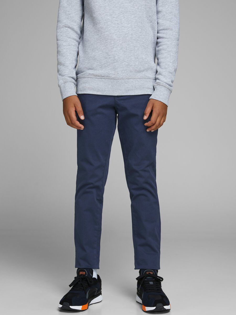 JACK&JONES JUNIOR JPSTMARCO JJBOWIE NOOS JNR Jongens Chino Broek - Navy Blazer - Maat 164