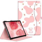 FINTIE Hoesje voor Samsung Galaxy Tab A9 Plus / A9+ 11 Inch 2023 Model (SM- X210/ X216/ X218), Smart Stand Cover met meerdere kijkhoeken en zak automatisch waken/slapen, aardbei koe