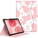 FINTIE Hoesje voor Samsung Galaxy Tab A9 Plus / A9+ 11 Inch 2023 Model (SM- X210/ X216/ X218), Smart Stand Cover met meerdere kijkhoeken en zak automatisch waken/slapen, aardbei koe