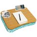 LAPGEAR Designer Lap Desk met telefoonhouder en apparaathouder - Aqua Trellis - Geschikt voor laptops tot 15,6 inch - stijlnr. 45422