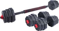 Umbro Gewichten Set met Dumbells – Dumbbell Set incl. Barbell- en Halterstang – Halterset Max. 20KG – Gewichten Schijven 1.25KG, 1.5KG en 2KG – Fitness Accessoires Krachttraining