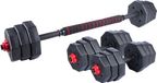Umbro Gewichten Set met Dumbells – Dumbbell Set incl. Barbell- en Halterstang – Halterset Max. 20KG – Gewichten Schijven 1.25KG, 1.5KG en 2KG – Fitness Accessoires Krachttraining