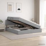 vidaXL Opbergbed met matras, lichtgrijs, 180 x 200 cm, fluweel