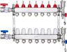 VEVOR 7-Voudige Stralingswarmteverdeler, 1/2“ PEX-Buisverdeler, Roestvrijstalen PEX-Verdeler voor Hydronische Vloerverwarming, Stralingswarmte PEX-Verdelerset met 1/2” Adapters Inbegrepen