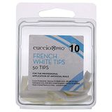 Cuccio Franse Manicure 50-delige witte tips, maat 10