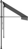 vidaXL Luifel uittrekbaar 350x150 cm stof en staal antracietkleurig