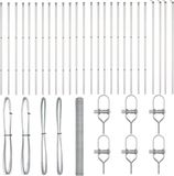 vidaXL - hexagonal - wire fence - with - ground fixing - 50 - x - 1.5 - m