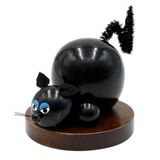 Dekohelden24 Houten rookfiguur kat, bruin, ca. 11 cm
