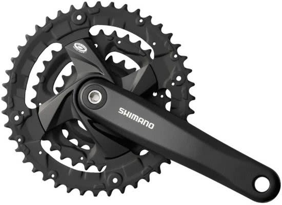 Shimano FC-M371 Zwengel Trekking Vierkant 9-speed 48-36-26 Z zwart Pedaalarmlengte 170 mm