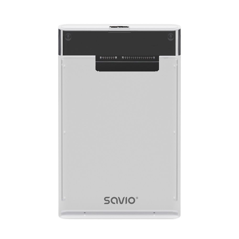 Savio AK-66 - 2.5" HDD/SSD Enclosure - Black/Transparent