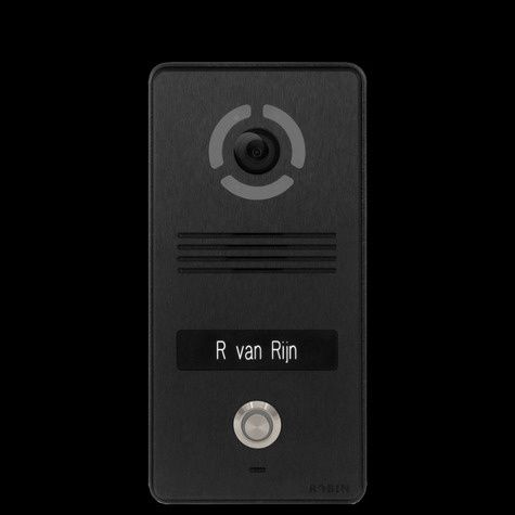 Robin SlimLine SIP IP camera Onyx Black 1 toets (opbouw)