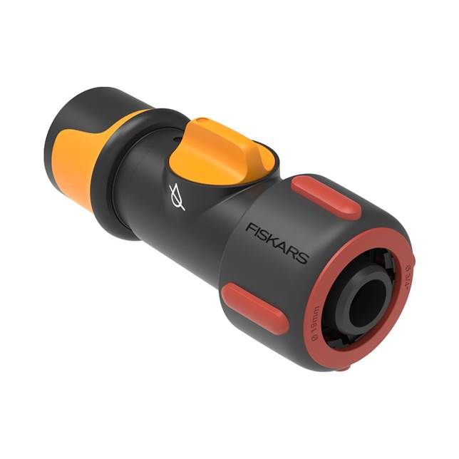 Fiskars 1027087 - Waterslangkoppelingen - Zwart, Oranje, Rood