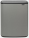 Brabantia Bo Touch Bin Prullenbak - 2 x 30 liter - Mineral Concrete Grey