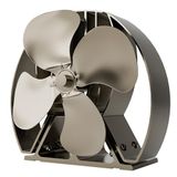 Forest Master Viking Advanced Kachelventilator - Krachtig ontwerp met 4 bladen voor milieuvriendelijke warmtecirculatie bij houtkachels en open haarden (geborsteld brons, Viking Air)