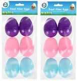 DID Suprise eieren - 12x stuks - multicolor - kunststof - paasversiering - paaseieren