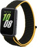 kwmobile nylon bandje voor Samsung Galaxy Fit 3 - Mat Zwart / Oranje