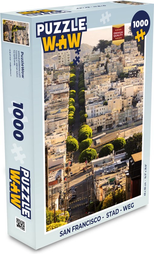 MuchoWow Puzzel San Francisco - Stad - Weg - Legpuzzel - Puzzel 1000 stukjes volwassenen