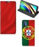 B2Ctelecom Motorola Moto G9 Plus Case - Bookcase - Portuguese Flag