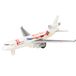 Goki Speelgoed Vliegtuig - 19 cm - wit - pull back motor - kinderen