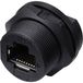 TRU COMPONENTS TC-E13T-FR6-PPF RJ45-bus voor montage aan de achterkant op printplaten IP67 (met schroefdraad) TC-13543664 Aantal polen (sensoren) 8 Zwart 1