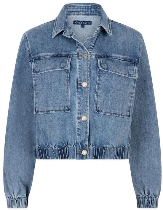Red Button Jas Juno Jacket Denim Srb4868 Light Stone Dames Maat - XL