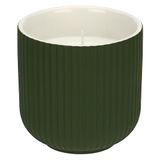 rituali domestici - Kaars groen L van keramiek, 11 x 11 x 11 cm, collectie Sofficeluce
