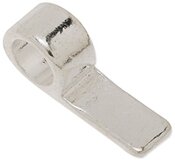 Rosebeading 17 * 5mm gladde rechthoek Bails,Match lijm op hanger Bails voor sieraden, zinklegering gevuld, 50 stks/partij (verzilverd)