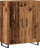 vidaXL Dressoir - 69,5x34x90 cm - Bewerkt Hout - Oud Houtkleurig