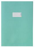 HERMA 5527 kaft A4 papier turquoise, 10 stuks, boekhoezen met tekstveld van extreem krachtig papier & rijke kleuren, set voor schoolschriften, gekleurd