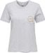 ONLY ONLPOLLY LIFE REG S/S POCKET TOP BOX JRS Damen T-Shirt Hellgrau Baumwolle Größe L