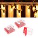 100 serre-câbles pour bandes LED, auto-adhésif, transparent