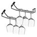 VIMOSS 10,8 inch lange enkele rail wijnglasrek onder kast kast, metalen glasglashouder wijnglashouder wijnglas hanger voor RV mini bar keuken opslag (mat zwart - 2 stuks)