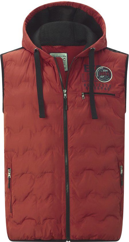 Jan Vanderstorm heren Bodywarmer - 72 - donkerrood - Plus Size