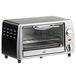 HOMCOM Mini elektrische oven 10L met 1 rooster en 1 bakplaat, regelbare temperatuur vanaf 100 ° C tot 230 ° C, timer 60 min, 36,5x26x22cm