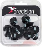 Precision Rugbynoppen rubber Ultra Flat 10 mm Zwart 12 Stuks