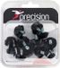 Precision Rugbynoppen rubber Ultra Flat 10 mm Zwart 12 Stuks