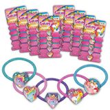 CRAZE GALUPY UNICORN Haarelastiekjes voor kinderen, 40 x haarelastiekjes in Galupy eenhoorn-design, haarbanden voor meisjes