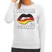Bellatio Decorations Kiss me I am German sweater grijs dames - feest trui dames - Duitsland kleding M