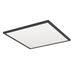 EGLO LED plafondlamp Rovito, ronde badkamer plafonnière | badkamerlamp plafond van kunststof in zwart en wit, plafondverlichting warm wit-koud wit, IP44, 50x50 cm