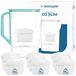 Wessper D3 SLIM carafe filtrante, 2,7 litres, vert menthe, avec 10 filtres aquamax