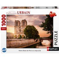 Nathan Notre-Dame de Paris bij zonsondergang Puzzel 1000 stukjes